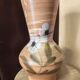 Vintage ceramic vase hand-painted St Clément 1960