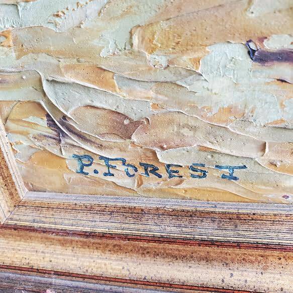 Oil on canvas vase of flowers