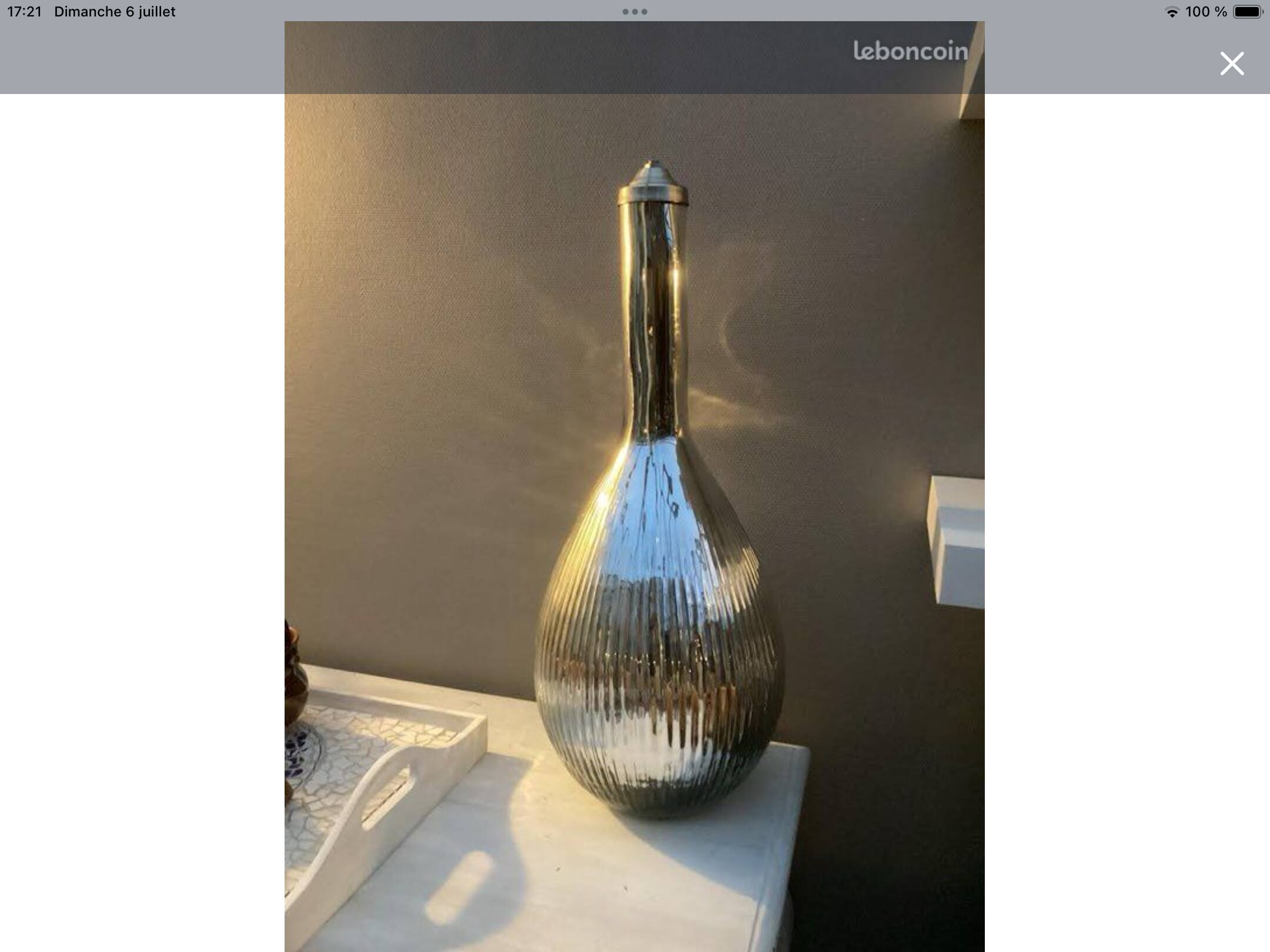 Silver glass lamp base