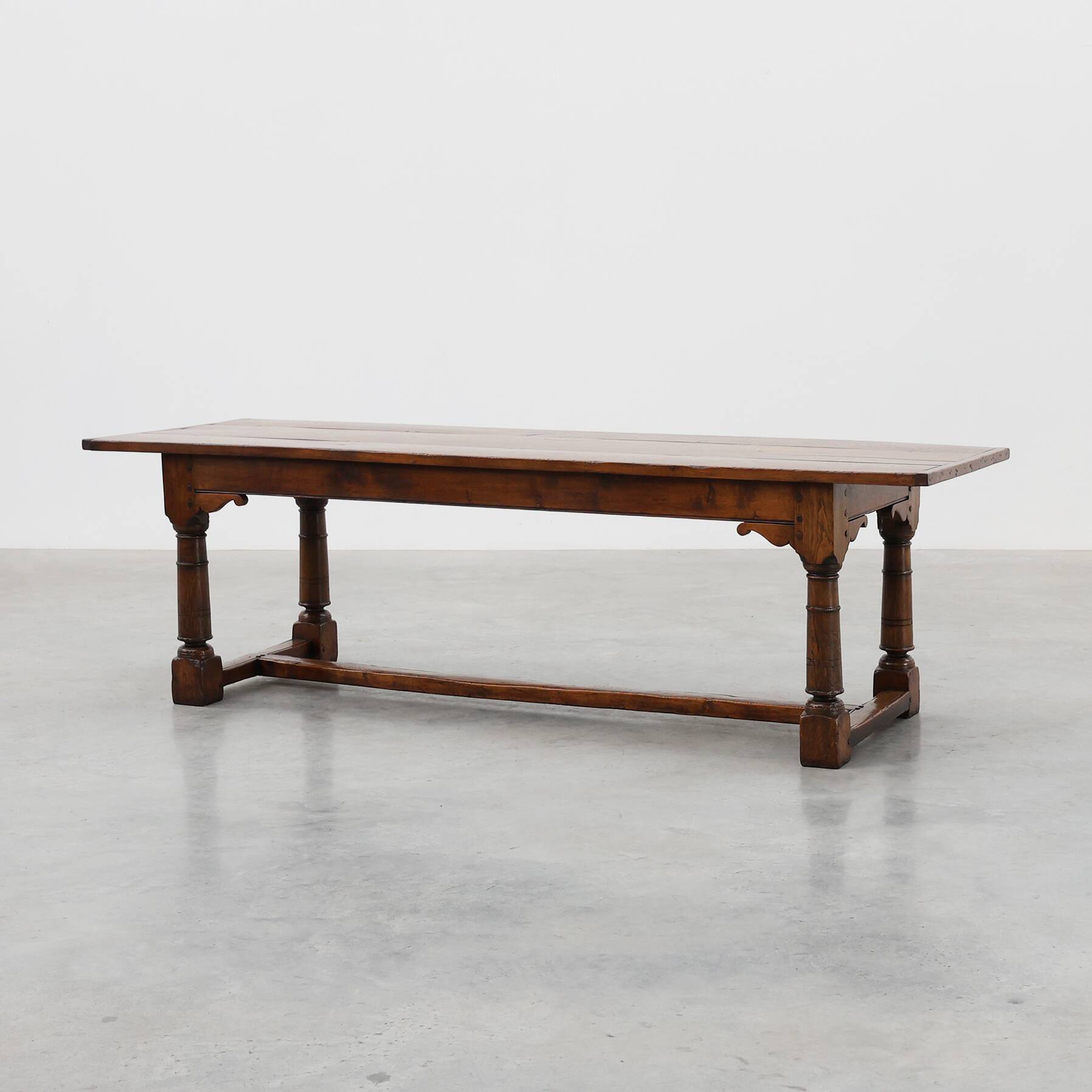 Grande table à manger en chêne français, style Renaissance, vers 1880