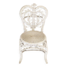 Emmanuelle rattan chair 1970 white patina