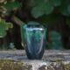 Vase céramique 409/15, vase décoratif, pot à fleurs, vase nuances vert et noir, collection, 60's
