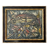Unknown, Untitled, 1968, Chalk & Acrylic, Framed