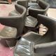 Moroso swivel leather armchair with headrest