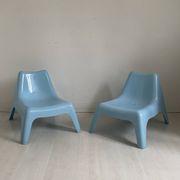 Pair of Bunso children's outdoor armchairs by Ikea Design Thomas Sandell