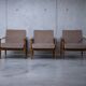 Set of 3 Scandinavian armchairs by Carl Straub - Vintage 1950s 1960s