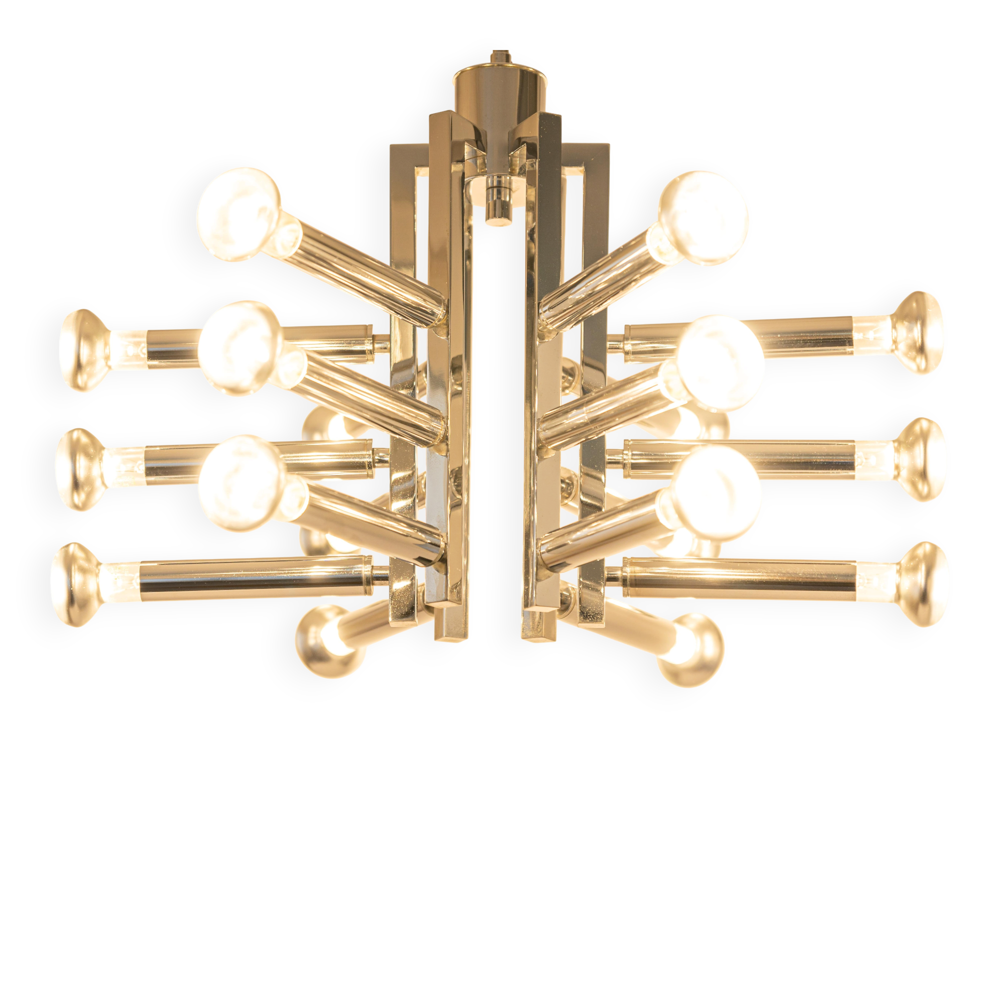 Large chrome Sputnik Atomium chandelier from the space age by Cosack, Germany, 1970s.