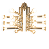 Large chrome Sputnik Atomium chandelier from the space age by Cosack, Germany, 1970s.