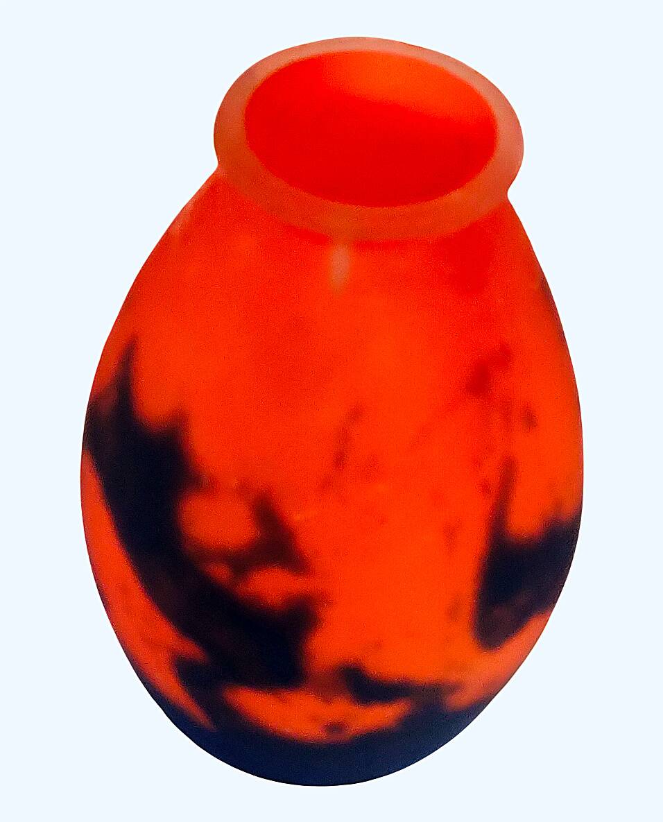 GRAND lampshade "Tulip" in glass paste signed MULLER FRÈRES LUNÉVILLE