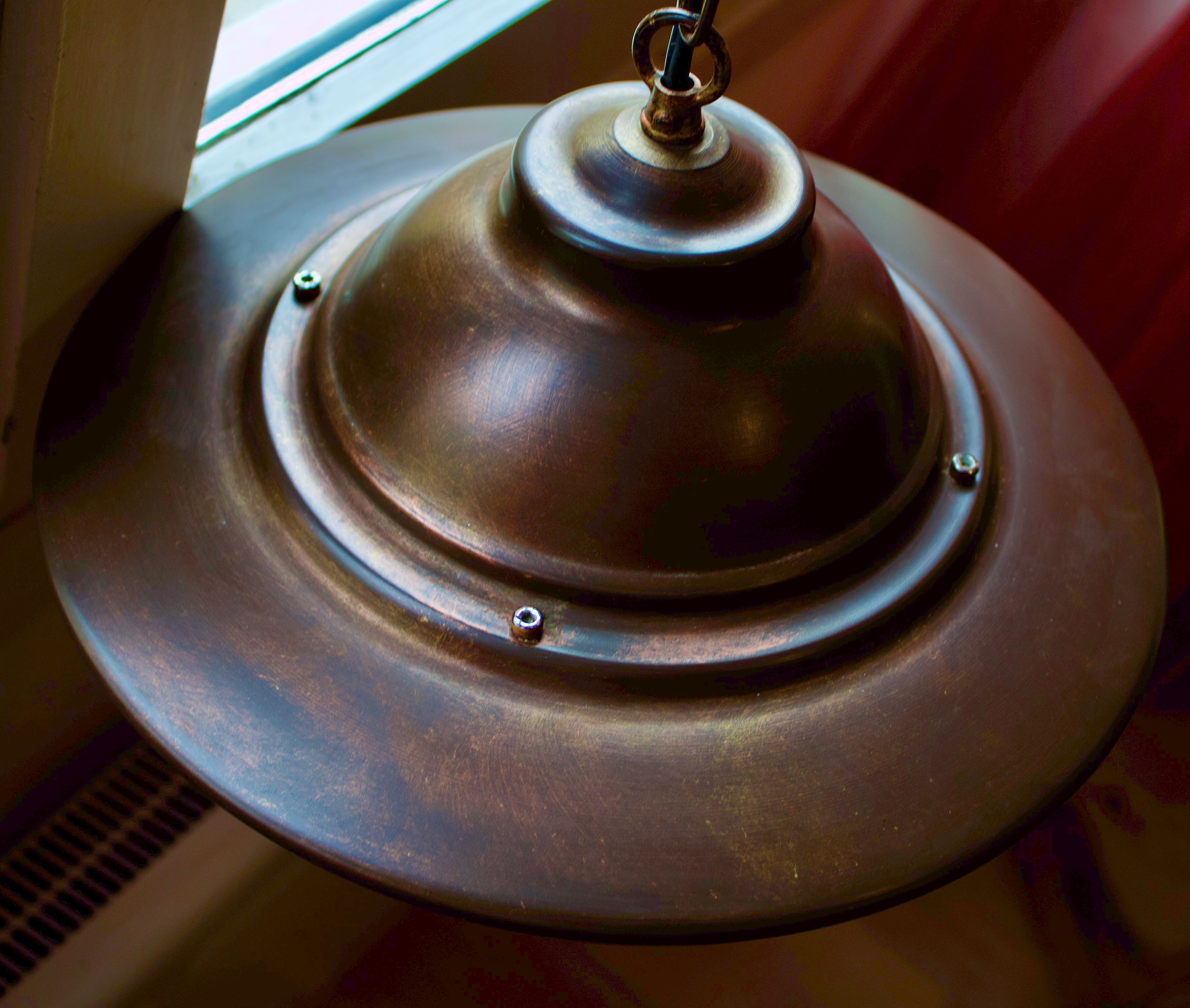 Glass and metal hanging lamp - Massive