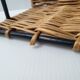 Vintage rattan & steel shelf 1950