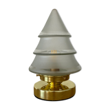 Vintage globe table lamp in frosted glass