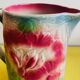 Old slip pitcher Made in France Sweet pea