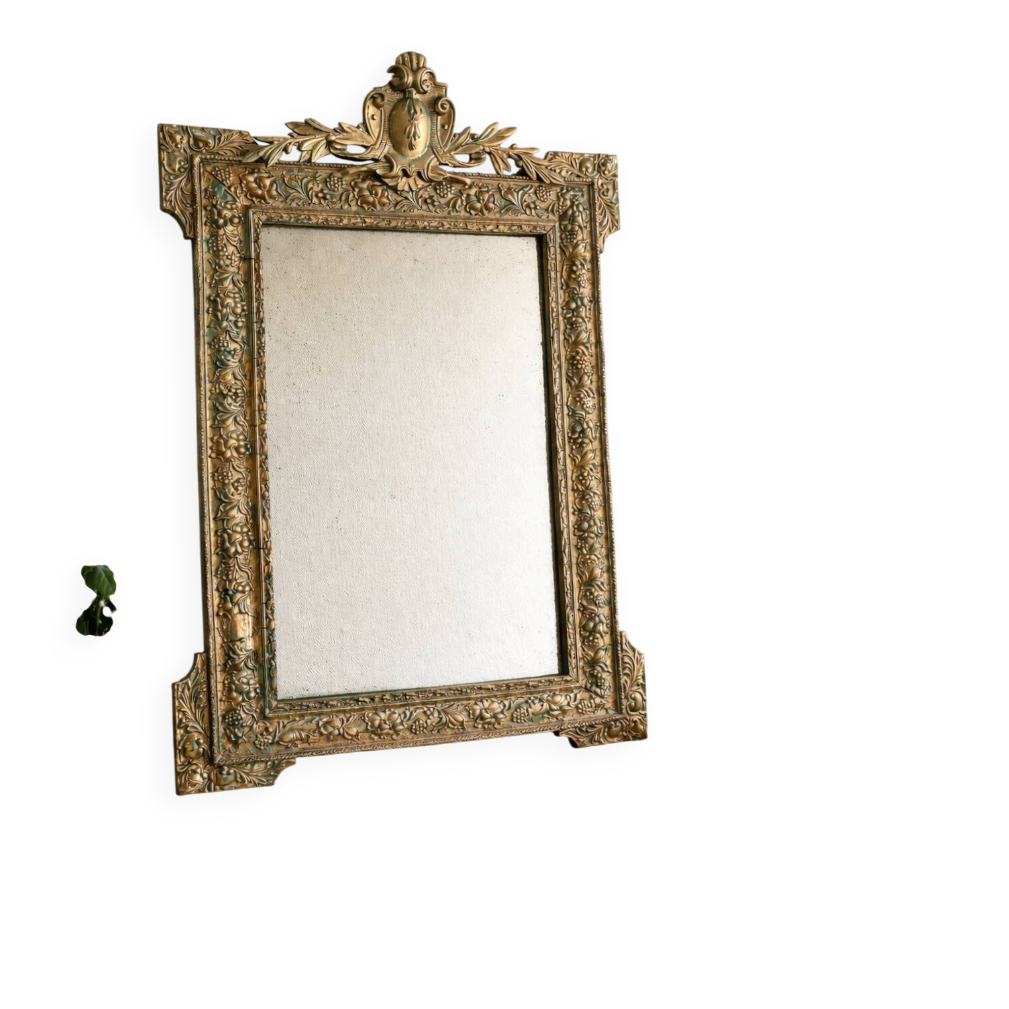 Large gilded patinated Louis XV mirror