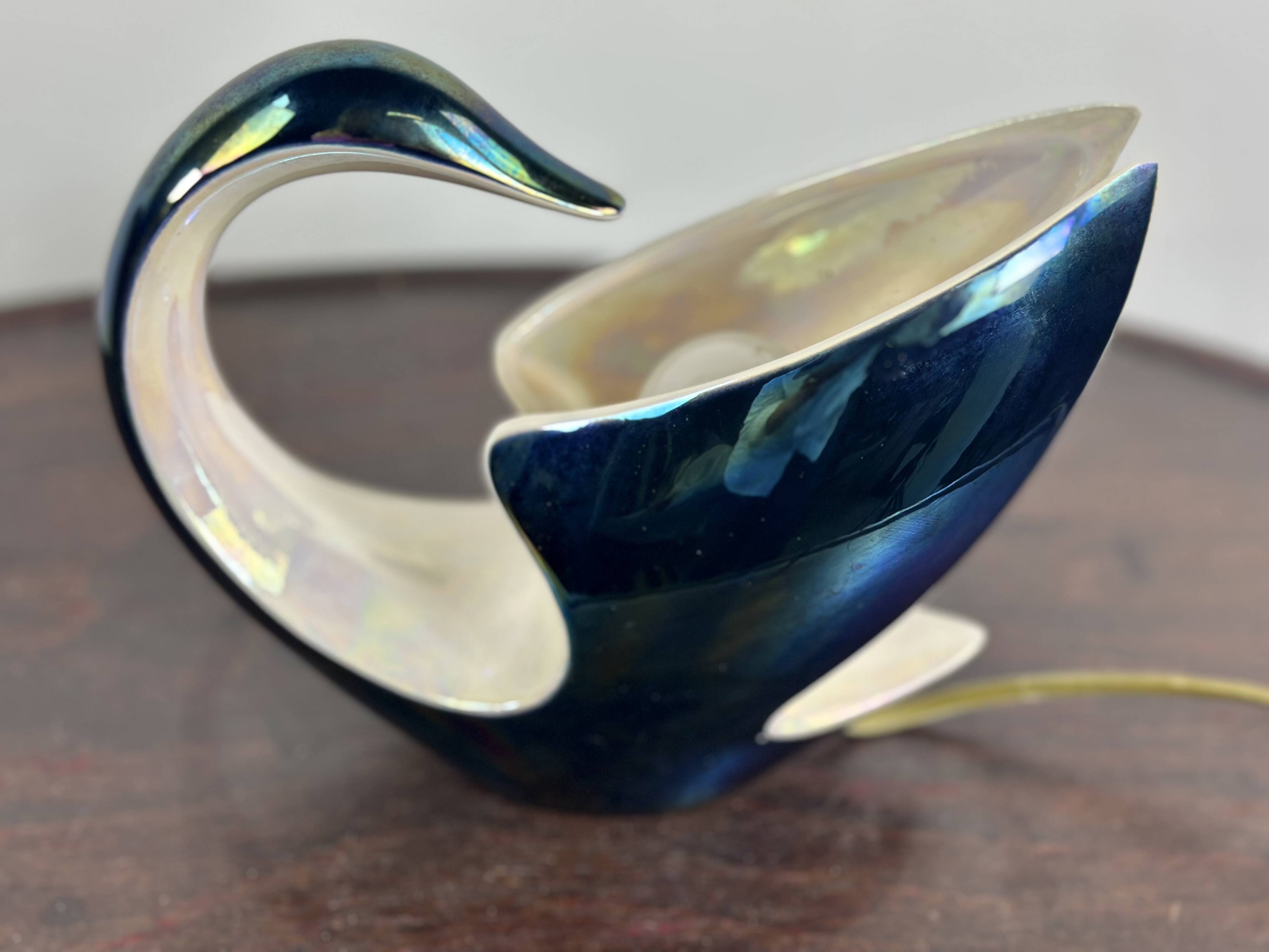Ambient lamp / night light in the shape of a swan by verceram 1950