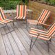 4 vintage camping armchairs