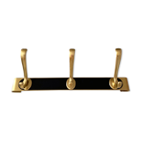 Vintage Wall Coat Rack, Brass, Mid Century Interior