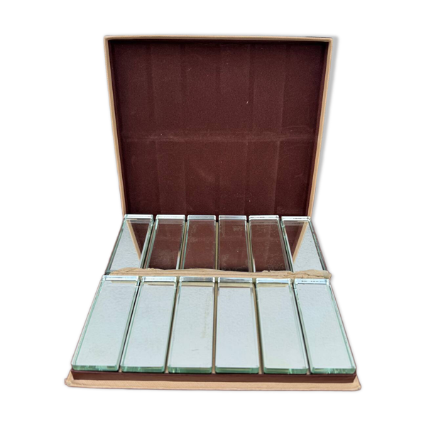 Porte couteaux cristal miroir Art Déco