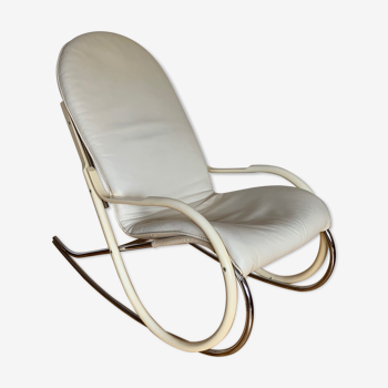Vintage Swiss rocking chair by Paul Tuttle for Strässle, 1970s