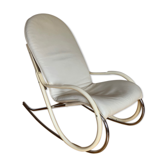 Vintage Swiss rocking chair by Paul Tuttle for Strässle, 1970s