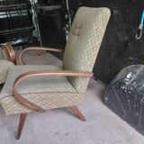 Art Deco armchairs by Czech designer Halabala.