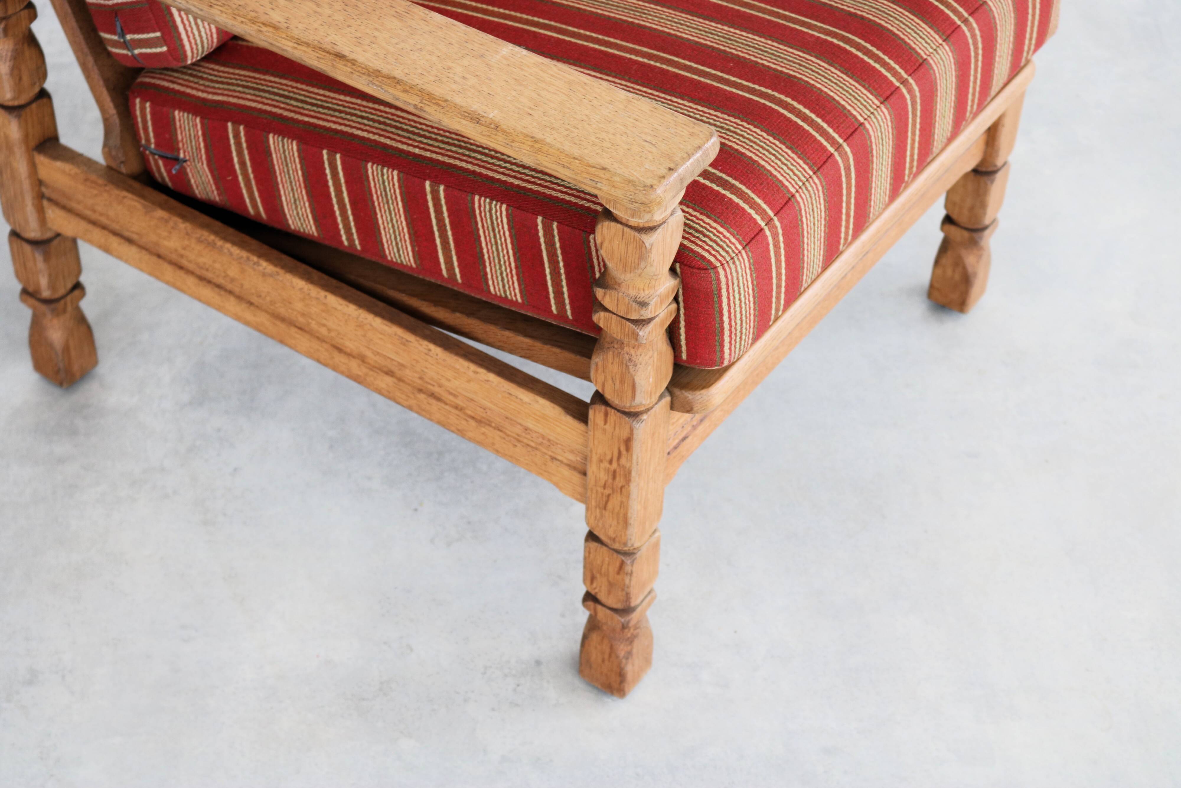 Brutalist sofa and chair set | vintage sofa | 1960s | oak.