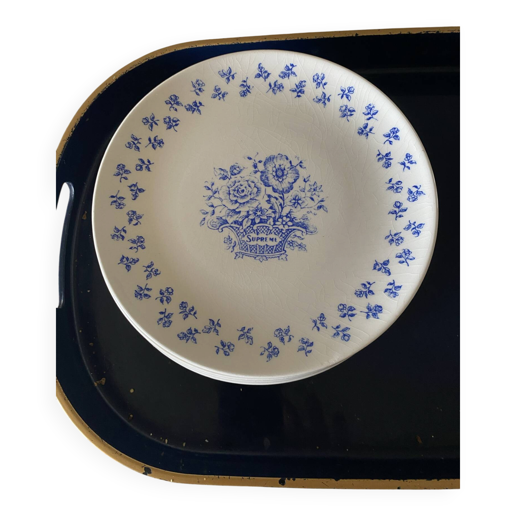 6 dessert plates Gien