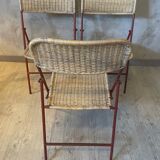 Set of 3 rattan chairs