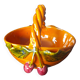 Ceramic basket with cherries