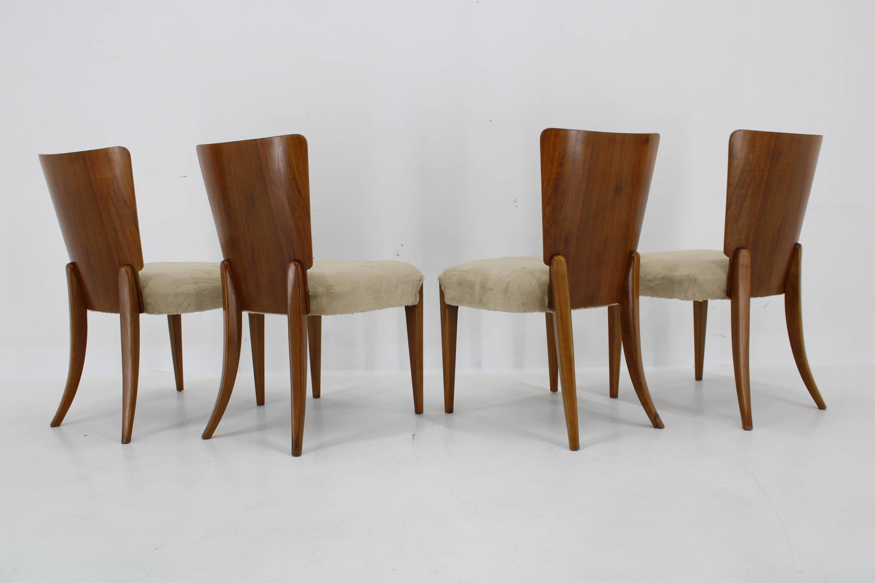Chaises de Salle à Manger Jindrich Halabala H-214 des années 1950 pour UP Závody, Set de 4