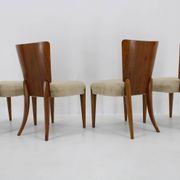 1950s  Jindrich Halabala Dining Chairs H-214 for UP Závody, Set of 4