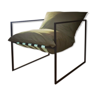 Fauteuil métal tissus