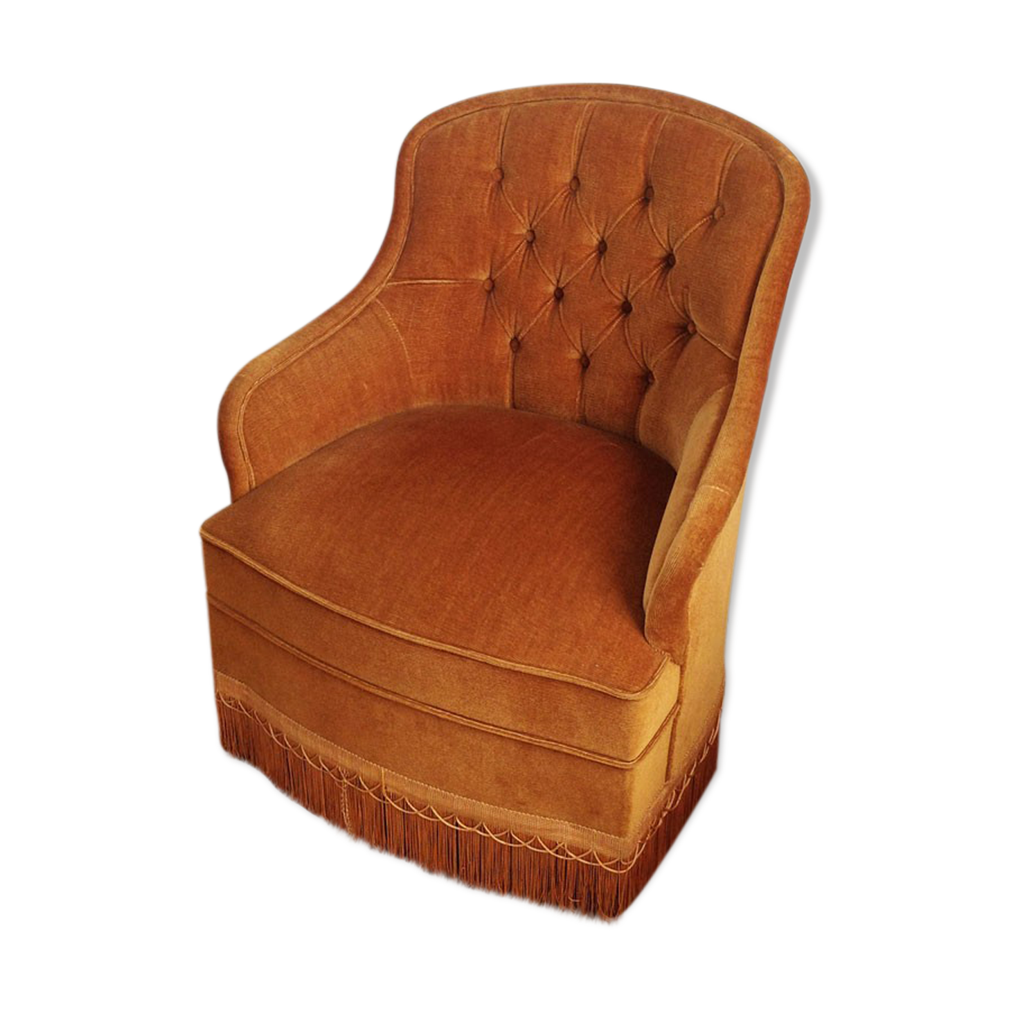 Vintage gold old toad chair