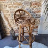 Rattan bar stool
