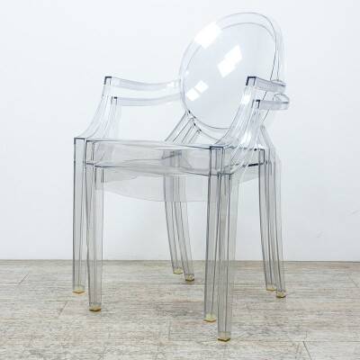 Louis Ghost transparent chair from Kartell.