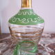 Carafe Art Déco verte et dorée