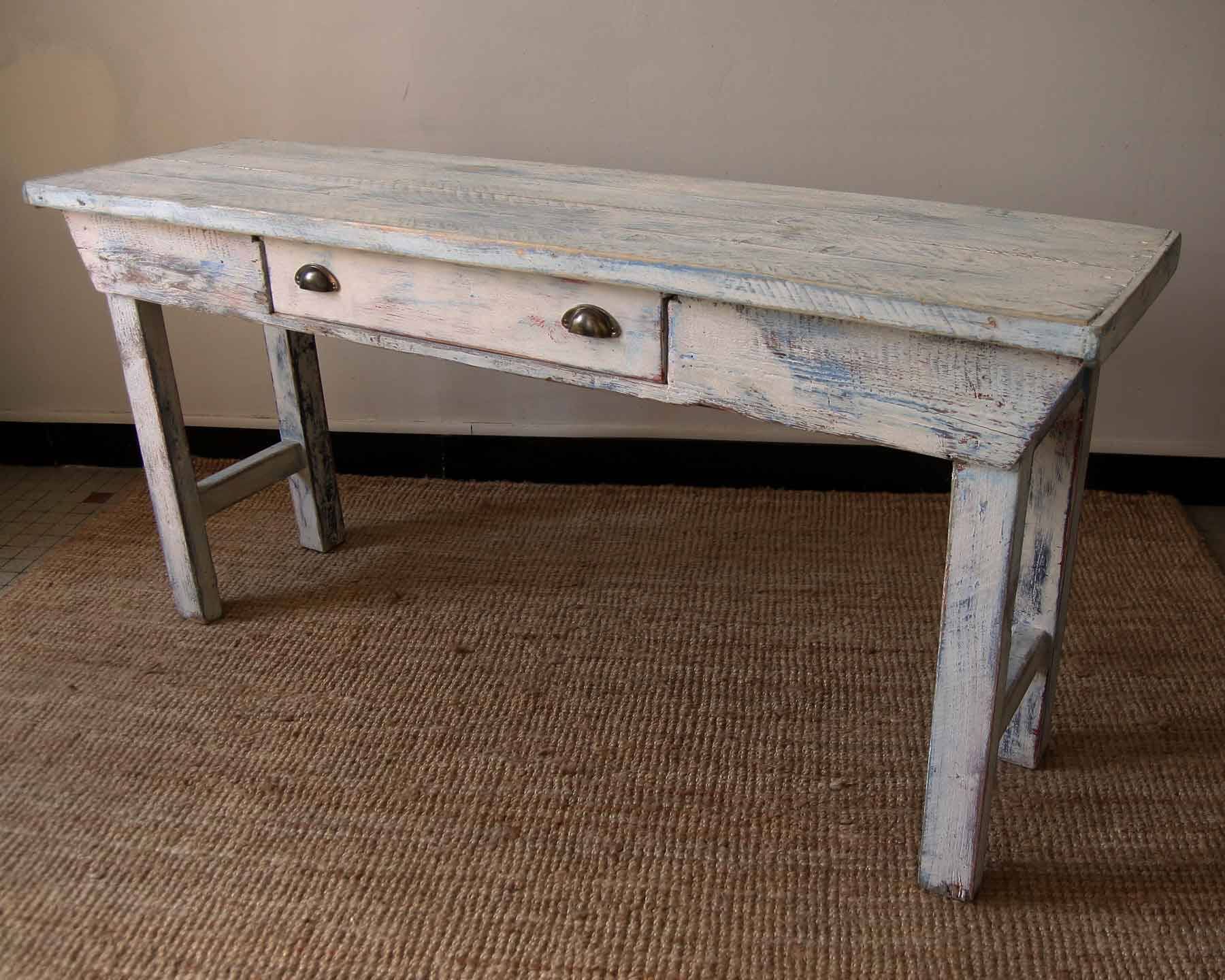 Console / patinated wooden shelf