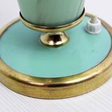 Lampes Art Deco en laiton et verre 1950
