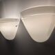Paire d'appliques en cristal blanc par Murano Due, Italie, années 1980