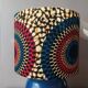blue ceramic lamp | ethnic printed wax lampshade