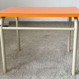 Small children's table in formica orange