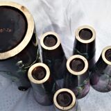 Carafe et six verres Vallauris
