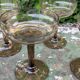 Vintage smoked glass coupes from the 1970s.