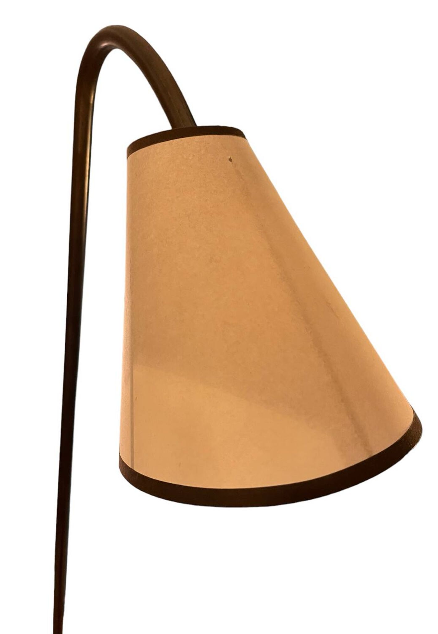 LIX Floor lamp base in raw steel with Caravan lampshade