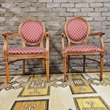 Paire de fauteuil Médaillon style Louis XV