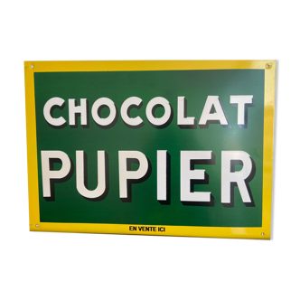 Metal advertising plates chocolate Pupier