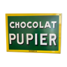 Plaques publicitaires métallique chocolat Pupier