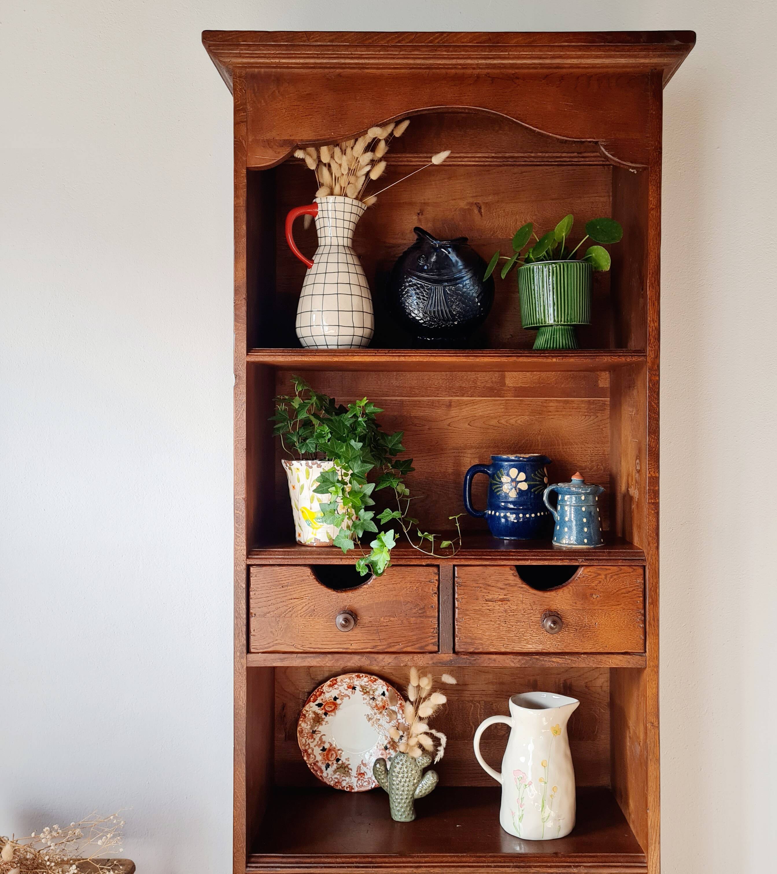 Ancient library in solid wood