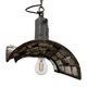 Vintage industrial mirrored pendant light by Esla