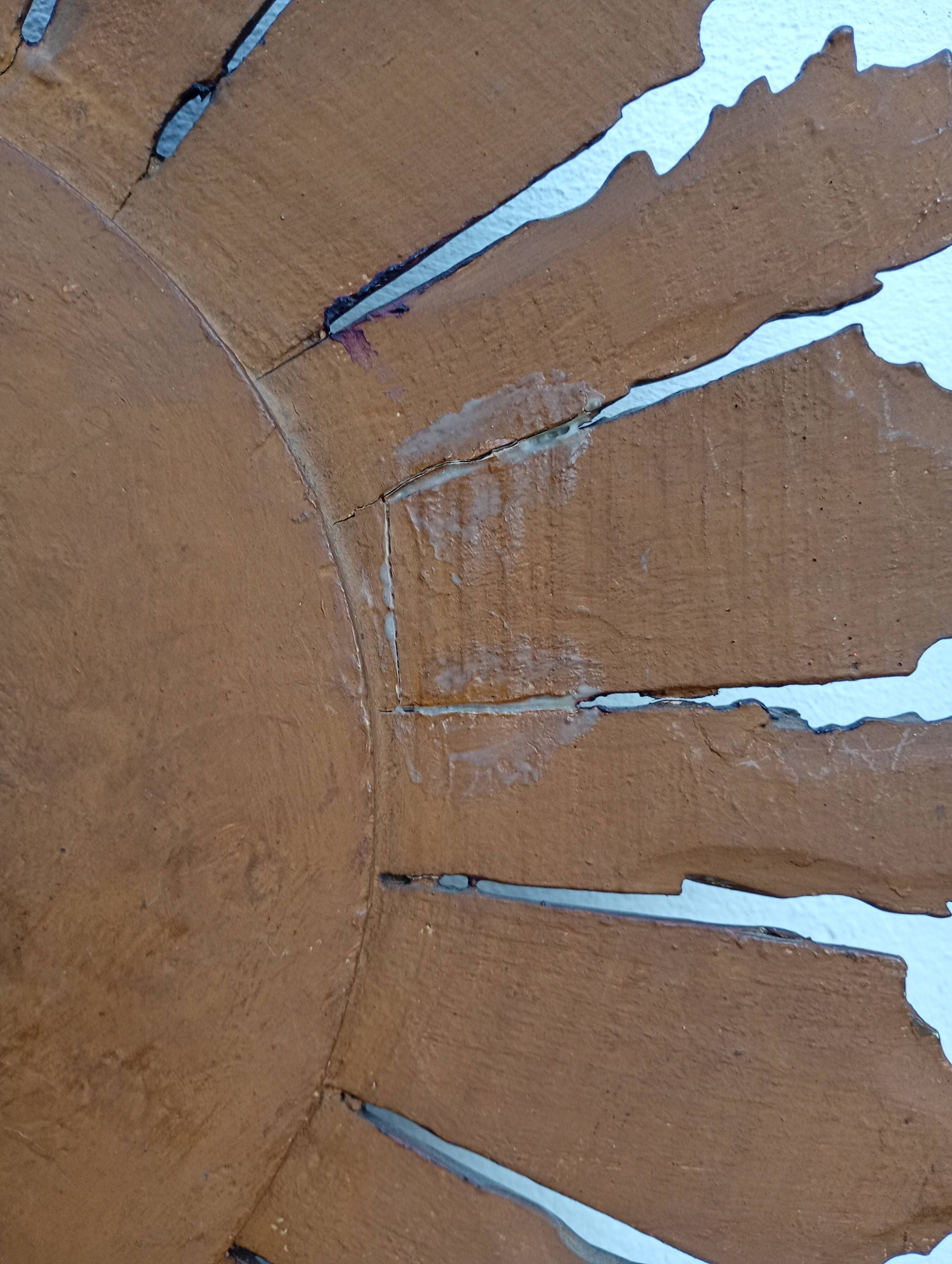 Grand miroir soleil des Pays-Bas en bois sculpté doré – années 60 m